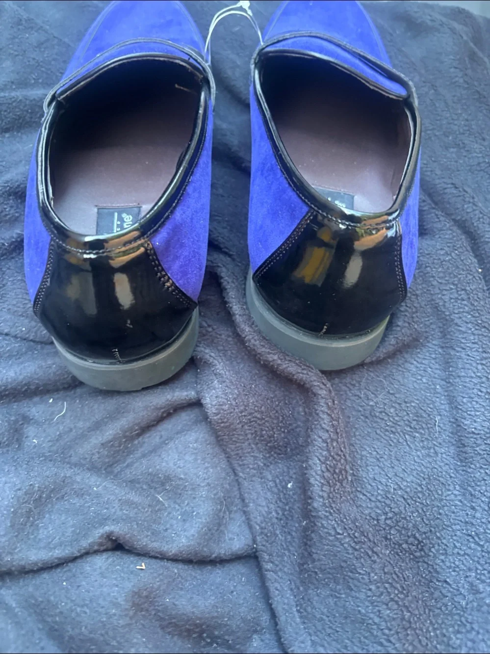 Men’s Suede Loafers in Royal Blue New Yorker Tuxedo Loafers
